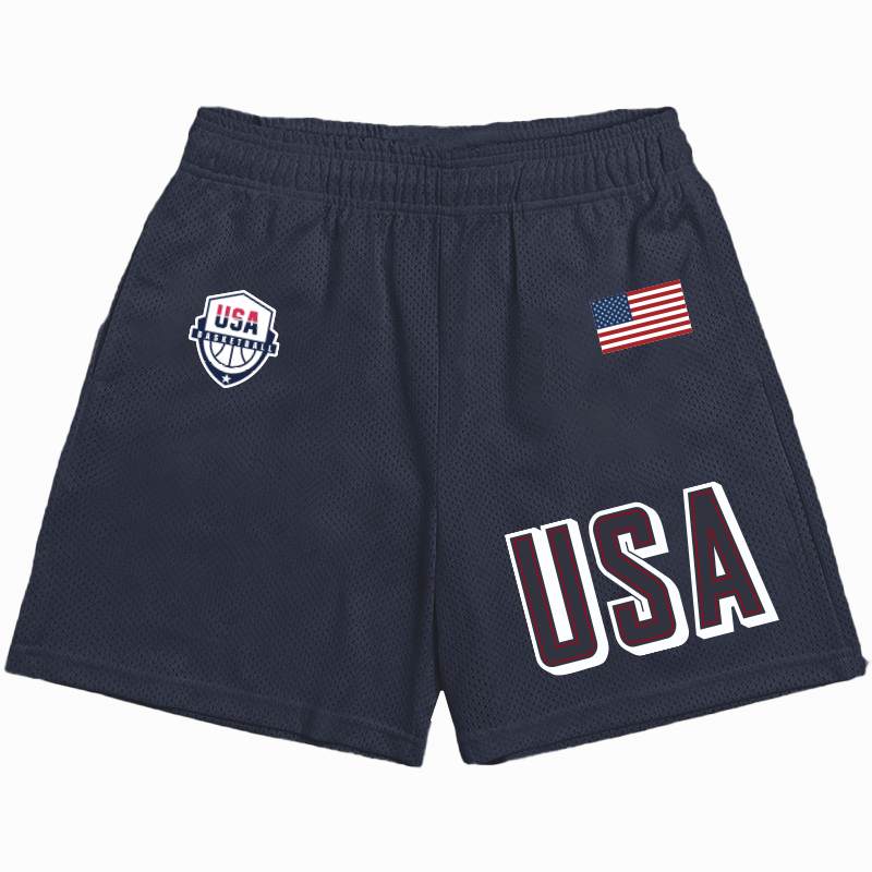 Men 2024 USA basketball shorts blue->more jerseys->NBA Jersey